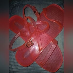 Shiny-Jelly Double Strap Sandal for Girls